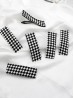 Checker Pattern Hair Clips (6 Pcs)